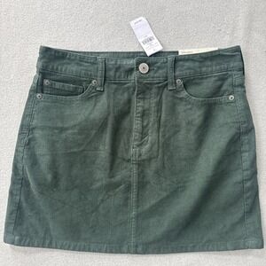 American Eagle Mini Skirt‎ Women's 4 Corduroy Super Hi-Rise Stretch Hunter Green